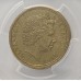 AUSTRALIA 2000 . ONE 1 DOLLAR COIN . ERROR . MULE . STRUCK ON TEN 10 CENTS